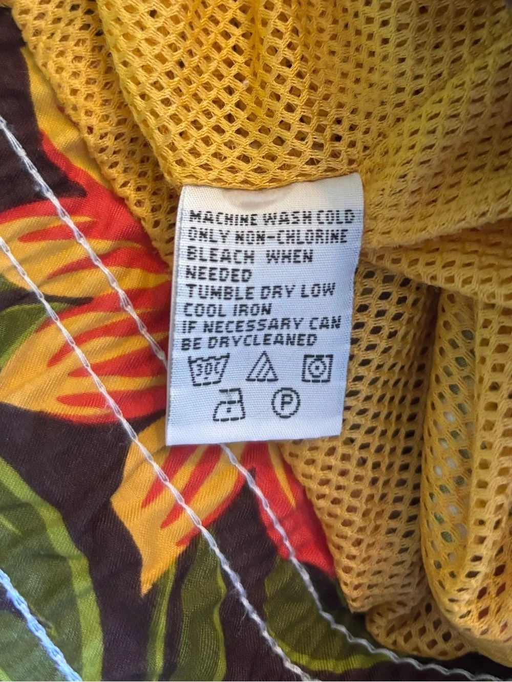 Tommy Bahama Men's‎ Floral Tropical Swim Trunks M Brown Orange Green Lined